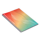 Moderne Abstracte Golfdesign | Gradiënt Notitieboek (Rechterzijde)