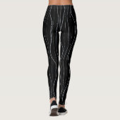 Moderne Abstracte Golflijn Leggings (Achterkant)