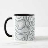 Moderne Abstracte Golflijn Mok (Links)
