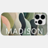 Moderne Abstracte Golfpatroon Persoonlijke Naam Case-Mate iPhone Case (Achterkant (horizontaal))