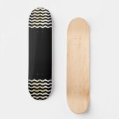 Moderne Abstracte golven op zwart Persoonlijk Skateboard (Voorkant)
