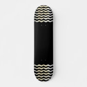Moderne Abstracte golven op zwart Persoonlijk Skateboard (Voorkant)