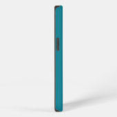 Moderne Abstracte golvende gouden lijnen turquoise iPhone Hoesje (Rechterkant)