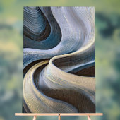 Moderne abstracte golvende textuurontwerp acryl bord (Neutraal)