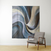 Moderne abstracte golvende textuurontwerp wandkleed (In situ)
