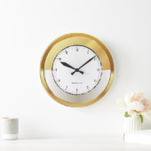 Moderne abstracte goudachtergrond grote klok (Huis)