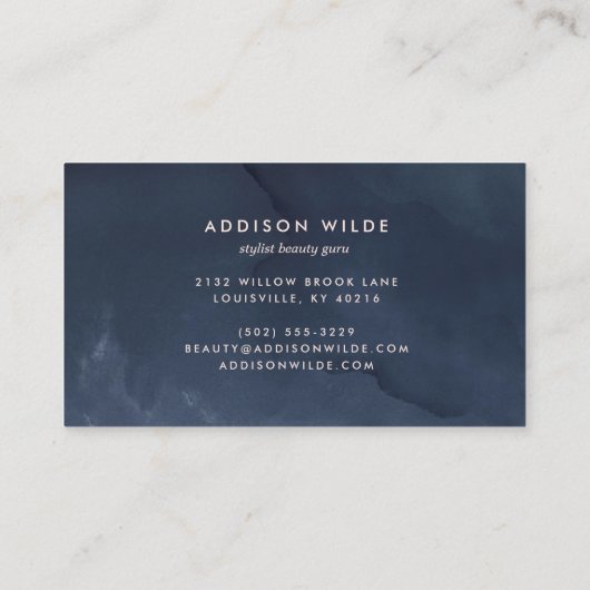 Moderne Abstracte gouden Confetti Blush marine Visitekaartje