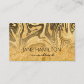 Moderne Abstracte goudmarmer-Visitekaartje Visitekaartje (Voorkant)
