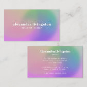 Moderne Abstracte gradiënt Creative Artsy Colorful Visitekaartje (Voorkant / Achterkant)