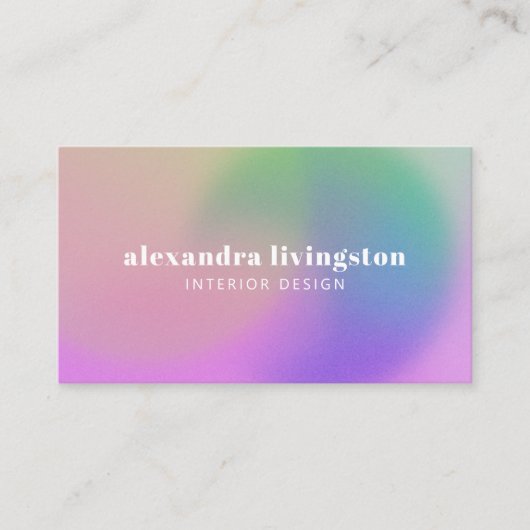 Moderne Abstracte gradiënt Creative Artsy Colorful Visitekaartje (Voorkant)