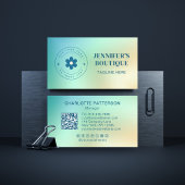 Moderne Abstracte Gradient Trendy Logo QR Code Visitekaartje