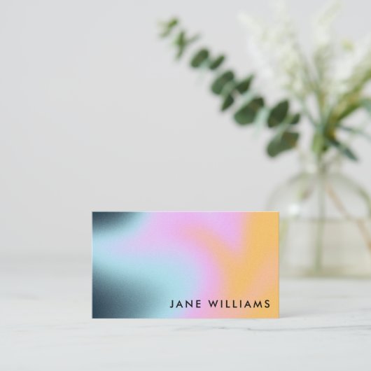Moderne Abstracte gradiënt Trendy Ombre Visitekaartje (Staand voorkant)