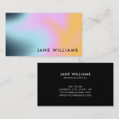 Moderne Abstracte gradiënt Trendy Ombre Visitekaartje (Voorkant / Achterkant)