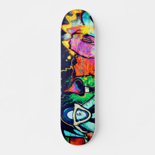 Moderne Abstracte graffiti in het stedelijk gebied Persoonlijk Skateboard
