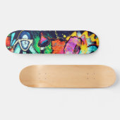 Moderne Abstracte graffiti-kunst in steden Persoonlijk Skateboard (Horizontaal)