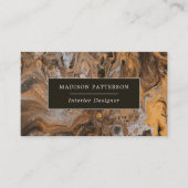 Moderne Abstracte grafische kaart met koper Visitekaartje (Voorkant)