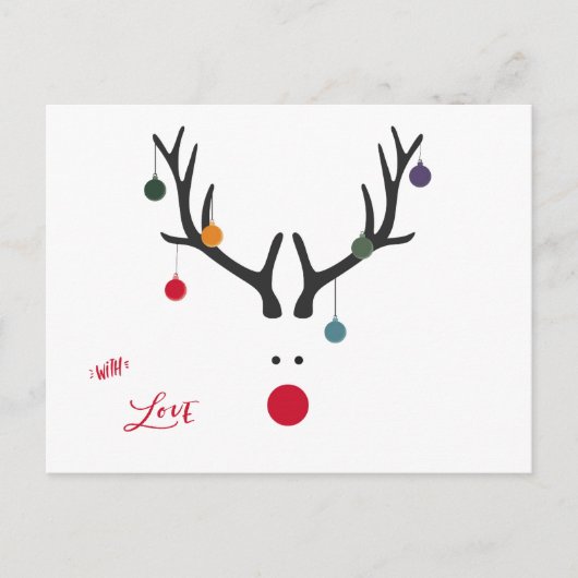 Moderne, abstracte, grappige kerstrendierbubels feestdagenkaart (Voorkant)