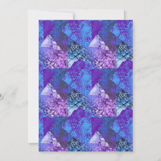 Moderne Abstracte Gritty Grunge Kaart (Achterkant)