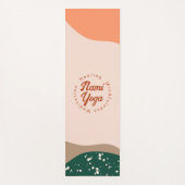 Moderne Abstracte Groene Bruine Boho Yoga Mat (Voorkant)