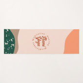 Moderne Abstracte Groene Bruine Boho Yoga Mat (Voorkant (horizontaal))