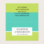 Moderne, Abstracte, groene en blauwe, professionel Visitekaartje (Buitenkant ongevouwen)