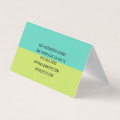 Moderne, Abstracte, groene en blauwe, professionel Visitekaartje (Achterkant)