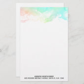 Moderne Abstracte groene en blauwe Waterverf zwemm (Voorkant / Achterkant)