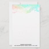 Moderne Abstracte groene en blauwe Waterverf zwemm (Voorkant)