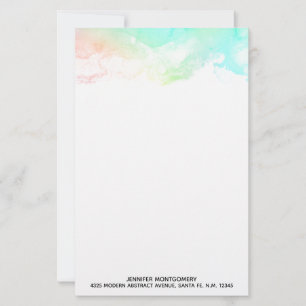 Moderne Abstracte groene en blauwe Waterverf zwemm