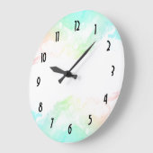 Moderne Abstracte groene en blauwe Waterverf zwemm Grote Klok (Hoek)