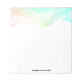 Moderne Abstracte groene en blauwe Waterverf zwemm Notitieblok (Voorkant)