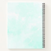 Moderne Abstracte groene en blauwe Waterverf zwemm Notitieboek (Achterkant)