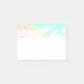 Moderne Abstracte groene en blauwe Waterverf zwemm Post-it® Notes (Voorkant)
