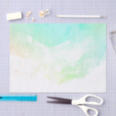 Moderne Abstracte groene en blauwe Waterverf zwemm Tissuepapier (Craft)