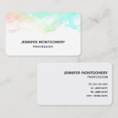 Moderne Abstracte groene en blauwe Waterverf zwemm Visitekaartje (Voorkant / Achterkant)