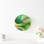 Moderne Abstracte Groene Golf Wandklok (Huis)