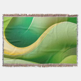 Moderne Abstracte Groene Golf Wandklok Deken