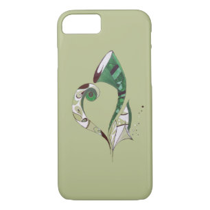 Moderne abstracte groene handtekeninktafbeelding 	iPhone 8/7 hoesje