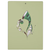 Moderne abstracte groene handtekeninktafbeelding klembord (Achterkant)