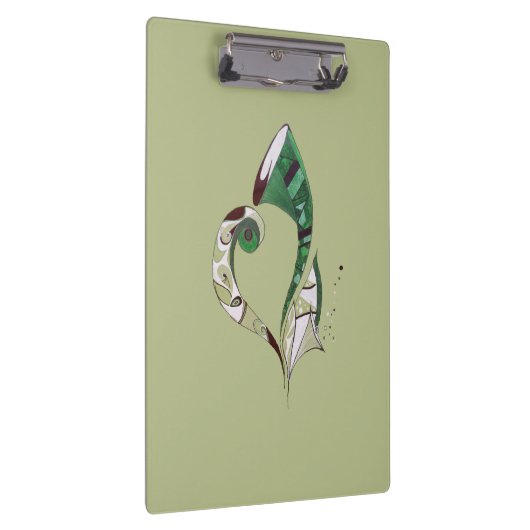 Moderne abstracte groene handtekeninktafbeelding klembord (Rechts)