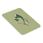 Moderne abstracte groene handtekeninktafbeelding magneet (Rechterzijde)