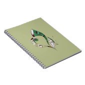 Moderne abstracte groene handtekeninktafbeelding notitieboek (Rechterzijde)