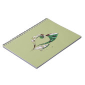 Moderne abstracte groene handtekeninktafbeelding notitieboek (Linkerzijde)