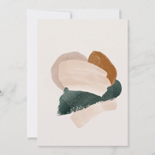 Moderne abstracte groene kerstfeestdag met fotogra aankondiging (Achterkant)