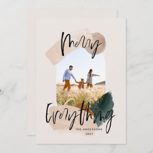 Moderne abstracte groene kerstfeestdag met fotogra aankondiging