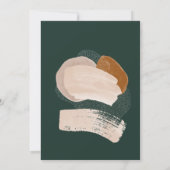 Moderne abstracte groene kerstfeestdag met fotogra aankondiging (Achterkant)