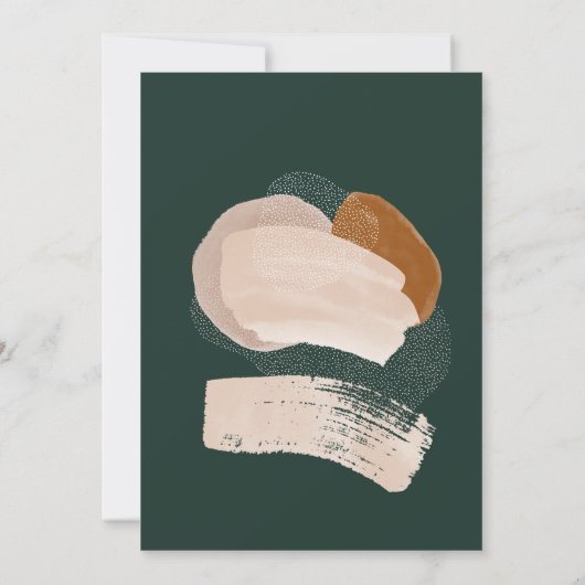 Moderne abstracte groene kerstfeestdag met fotogra aankondiging (Achterkant)