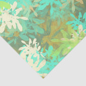 Moderne Abstracte groene lederen patroontriptych Tissuepapier (Detail)