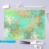 Moderne Abstracte groene lederen patroontriptych Tissuepapier (Craft)