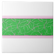 Moderne Abstracte groene roze Floral Versie 2 Gren